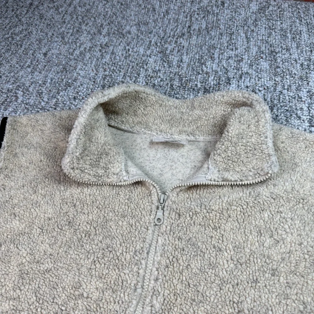 Black Mountain Outdoor Gear Vest Mens Large Fleece Zip Beige Hiking Made In USA